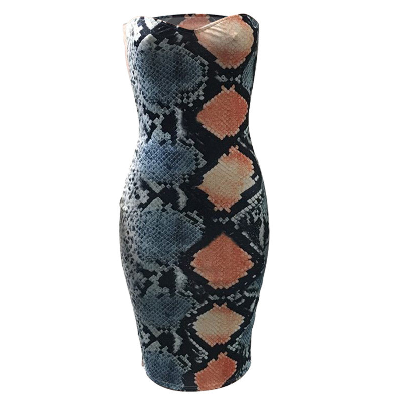 Serpentine tube top nightclub dress