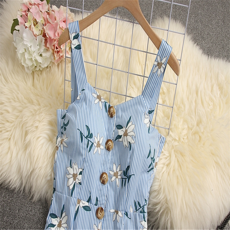 Women’s printed suspender dress