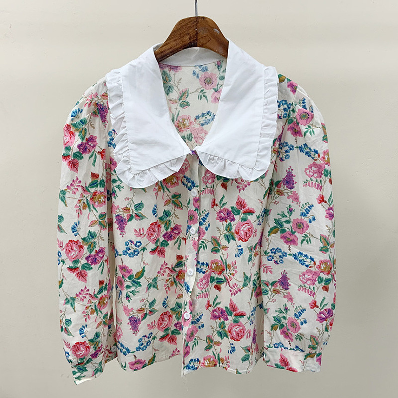 Watercolor Flower Color Doll Collar Single Row