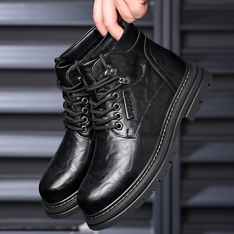 Men’s Fashion British Style High-top Boots