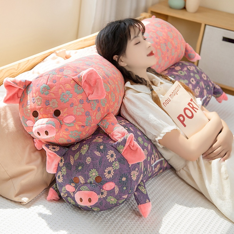 Three-layer Gauze Removable And Washable Multifunctional Pig-shaped Throw Pillow Doll