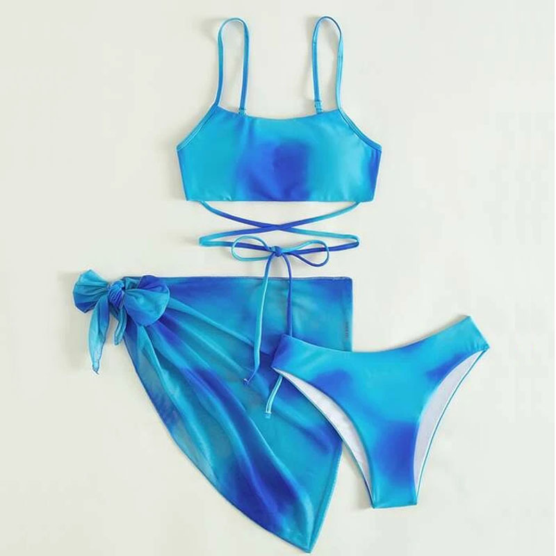 European And American Three Piece Bikini Split