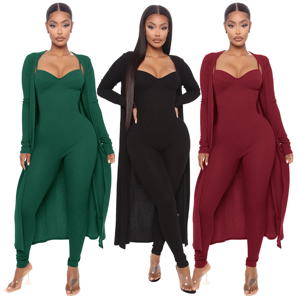 Women’s Sling Jumpsuit Casual Loose Long Sleeve Jacket