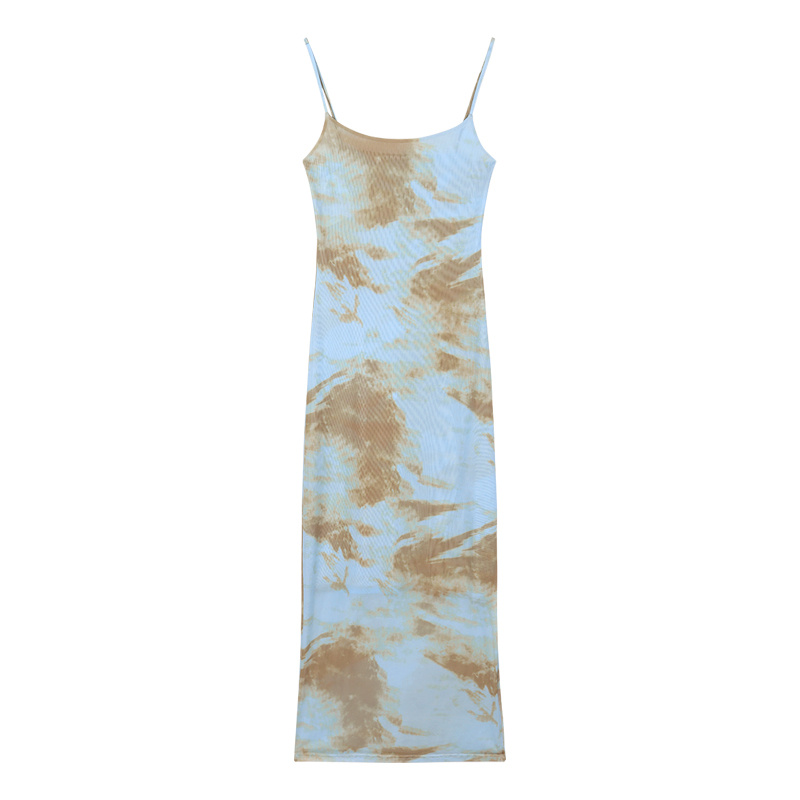 Women’s Waist Tie Dye Suspender Dress