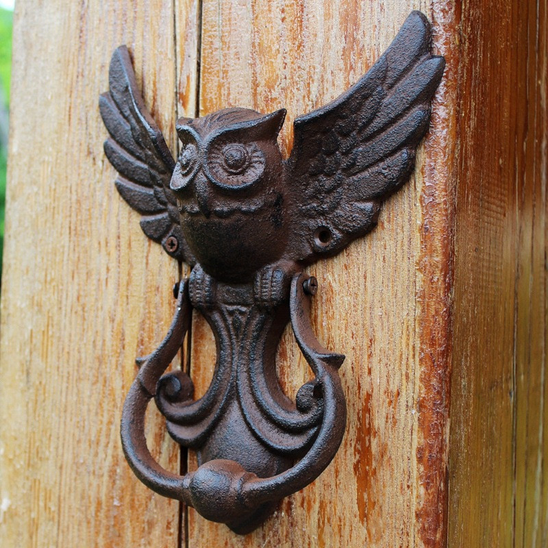 Antique Cast Iron Owl Door Handle