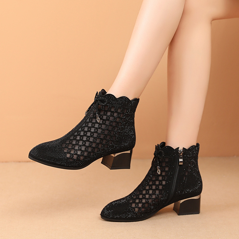 Women’s Summer Soft Bottom Cutout Mesh Ankle Boots