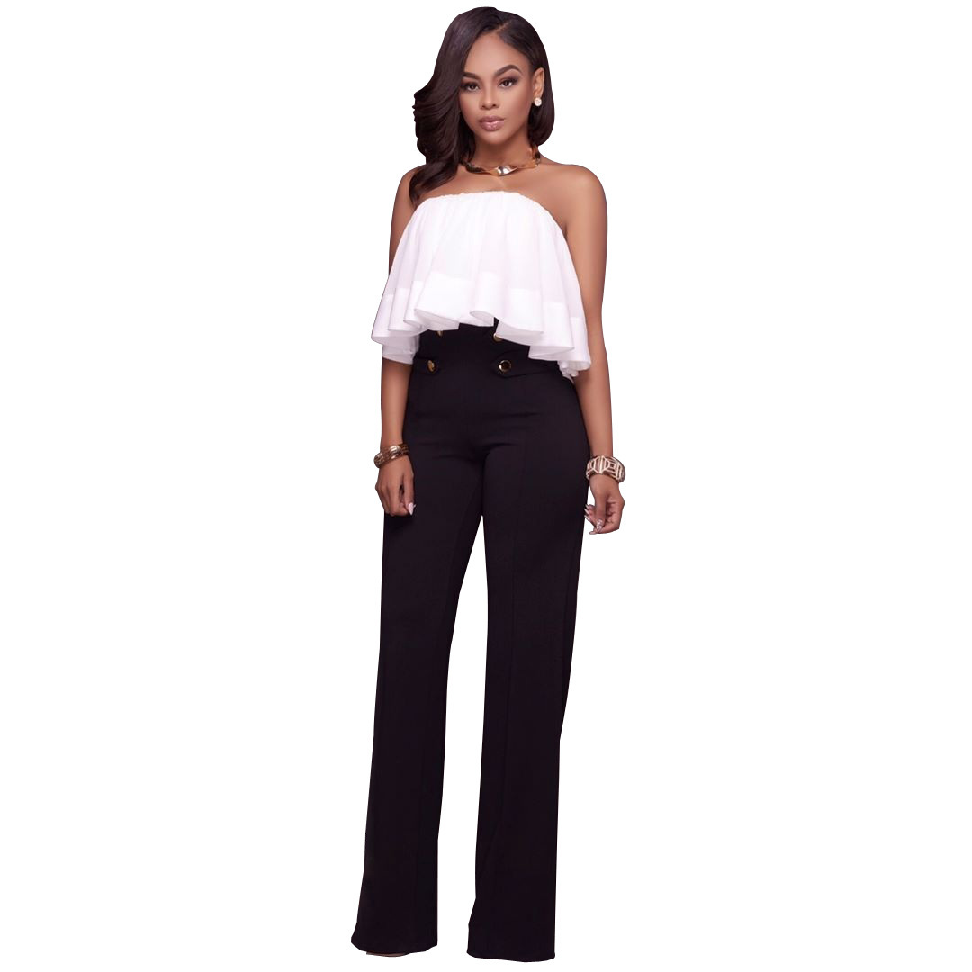 European and American fashion casual wide-leg pants five