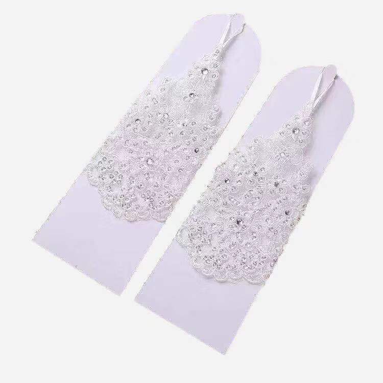 Bridal Wedding Lace Gloves Short Open Finger