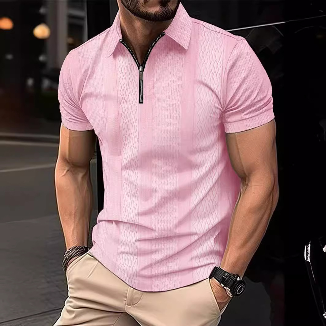 Men’s Printing Lapel Button Polo Shirt