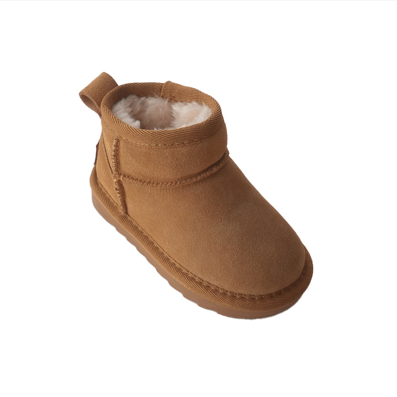 Children’s Fashion Simple Solid Color High-top Snow Boots