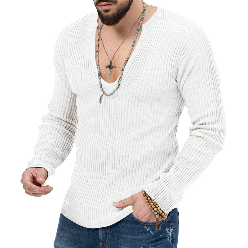 Men’s Sweaters Long Sleeve Slim-fit Top