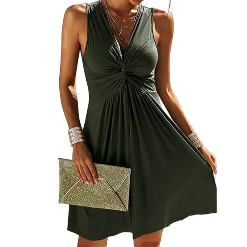 Women’s Fashion Multi-color Sleeveless Beach Dress