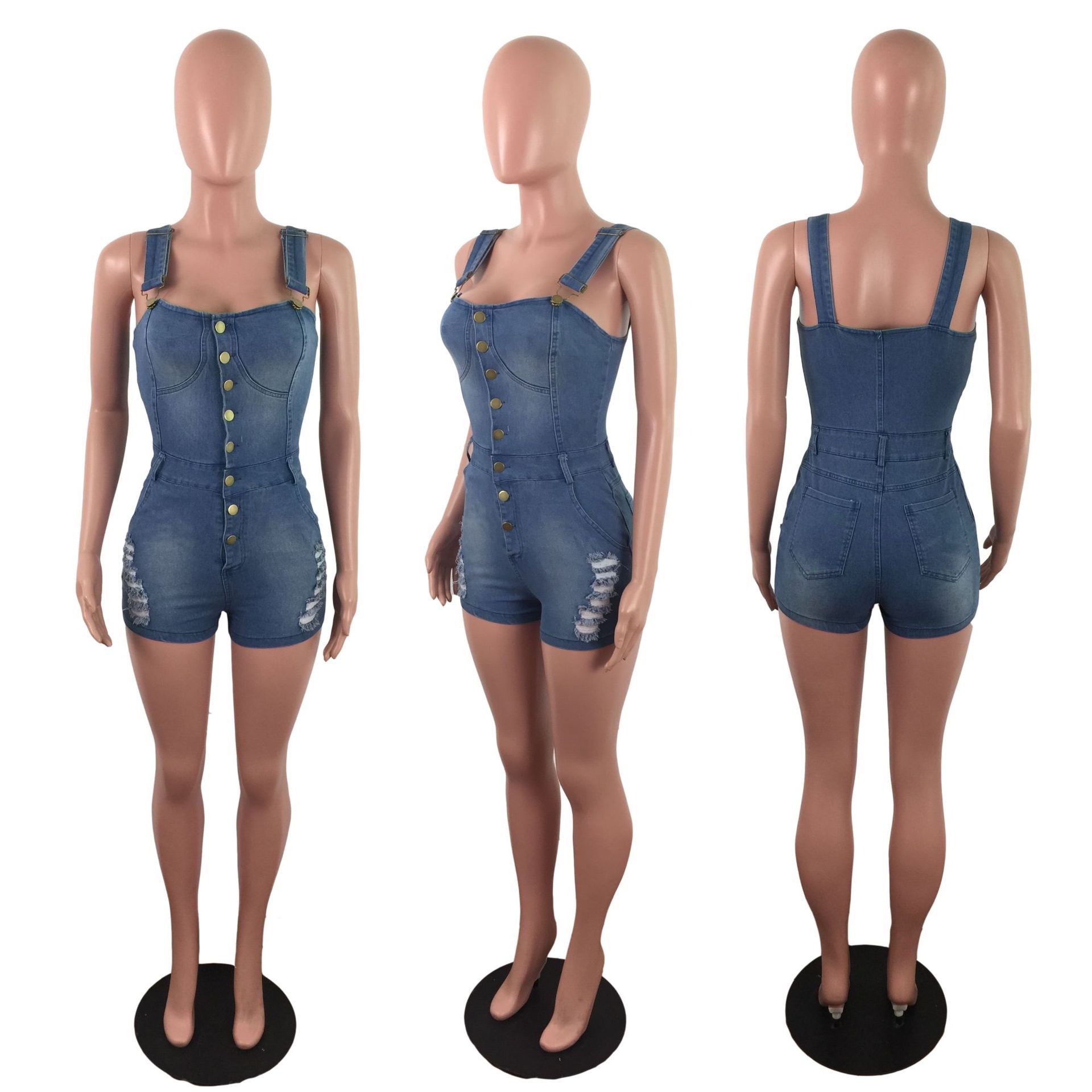 Women’s Denim Slimming Jumpsuit