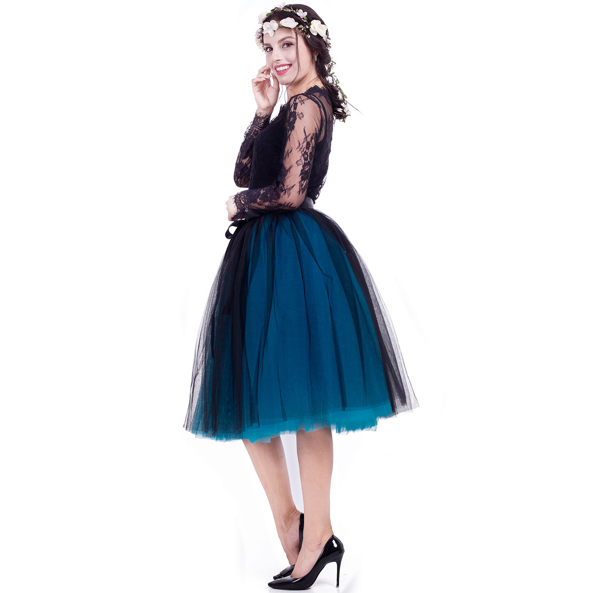 Veil Skirt Skirt Chic Two-Tone Pettiskirt