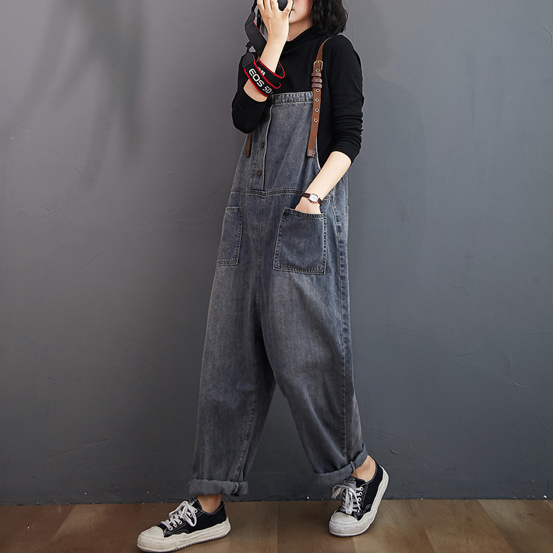 Women’s Denim Washed Ninth Overalls