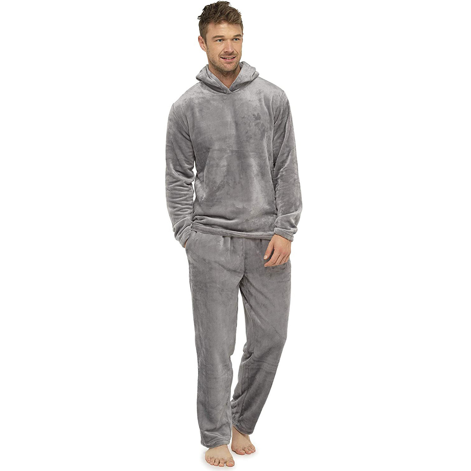 Flannel Grey Simple Home Men’s Pajamas