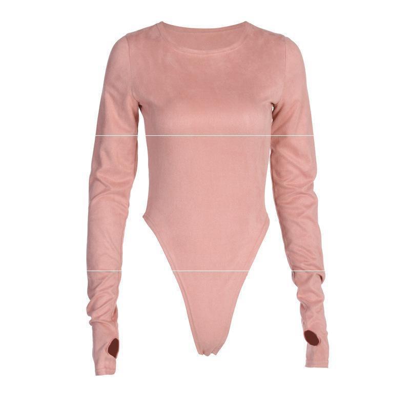 Retro Long-sleeved Jumpsuit Outer Wear Bottoming Top