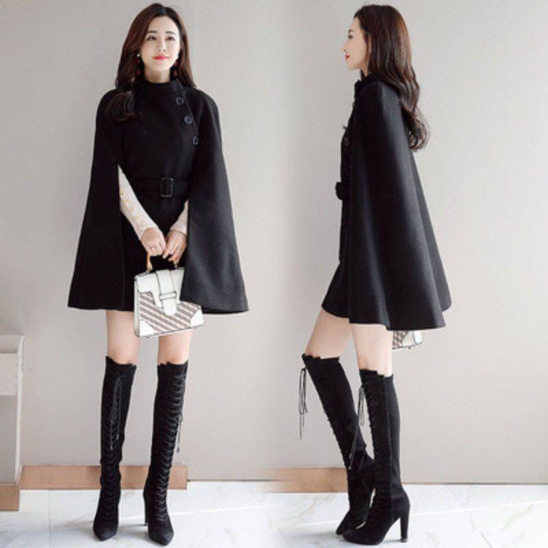 Winter Thickened Woolen Cloak Coat