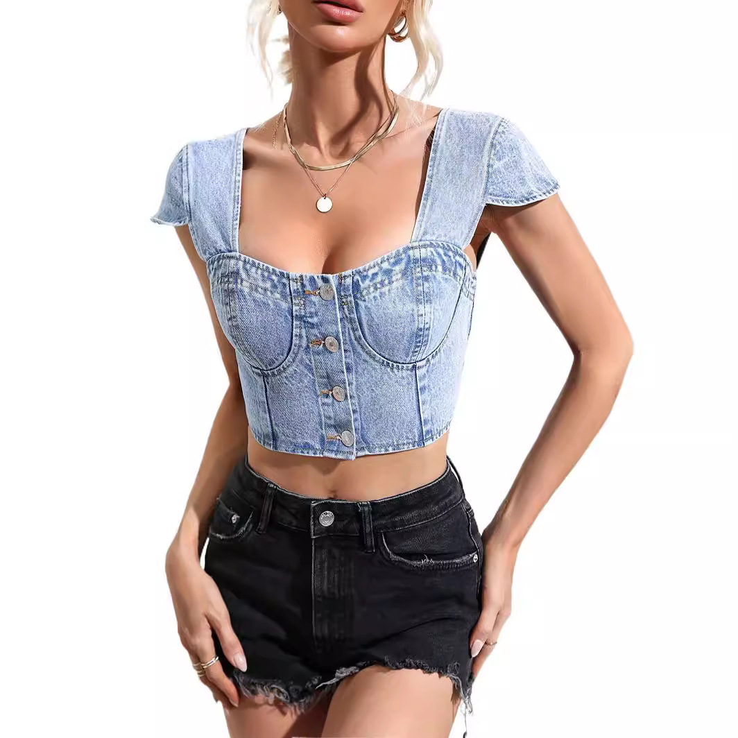 Women’s Slim Fit Denim Small Top