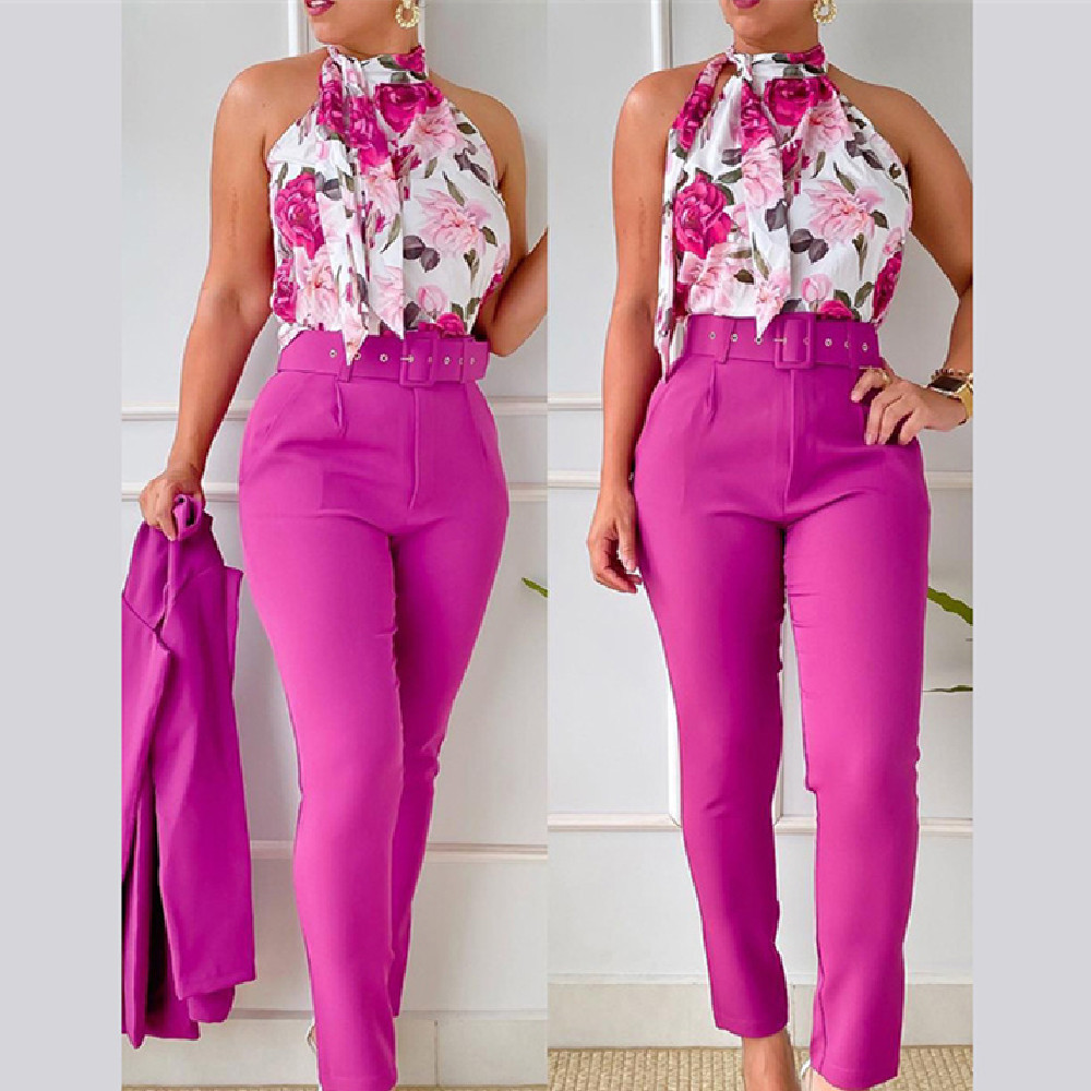 Women’s Floral Vest Suit