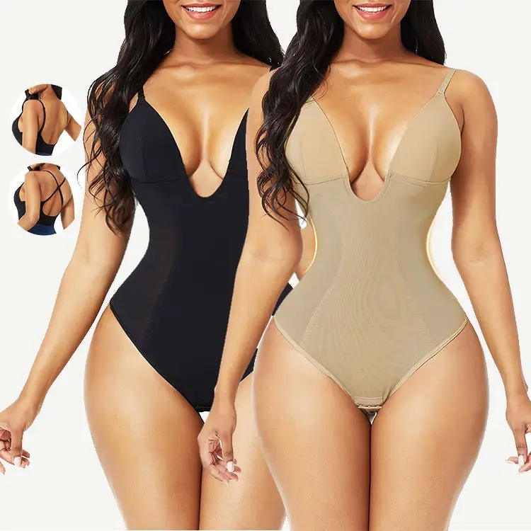 Cross-border Hip Clothes Tight Backless Belly Contraction Waist Body Shaping Corset One-piece T-back Slimming