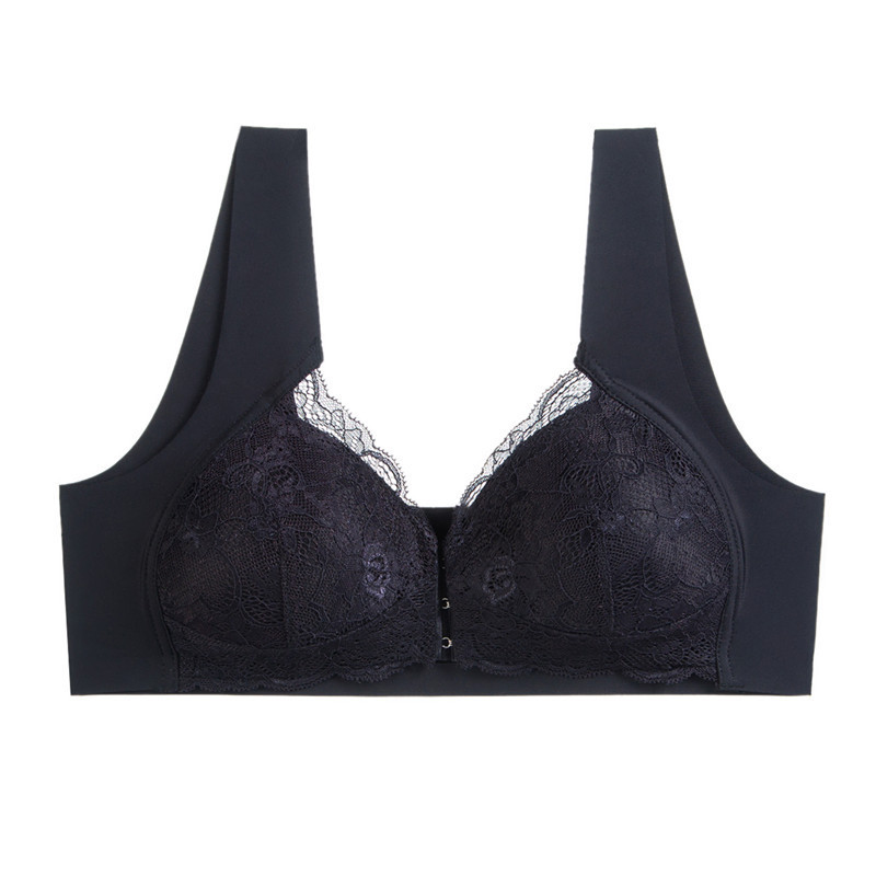 Women’s Front Button Lace Bra Without Steel Ring