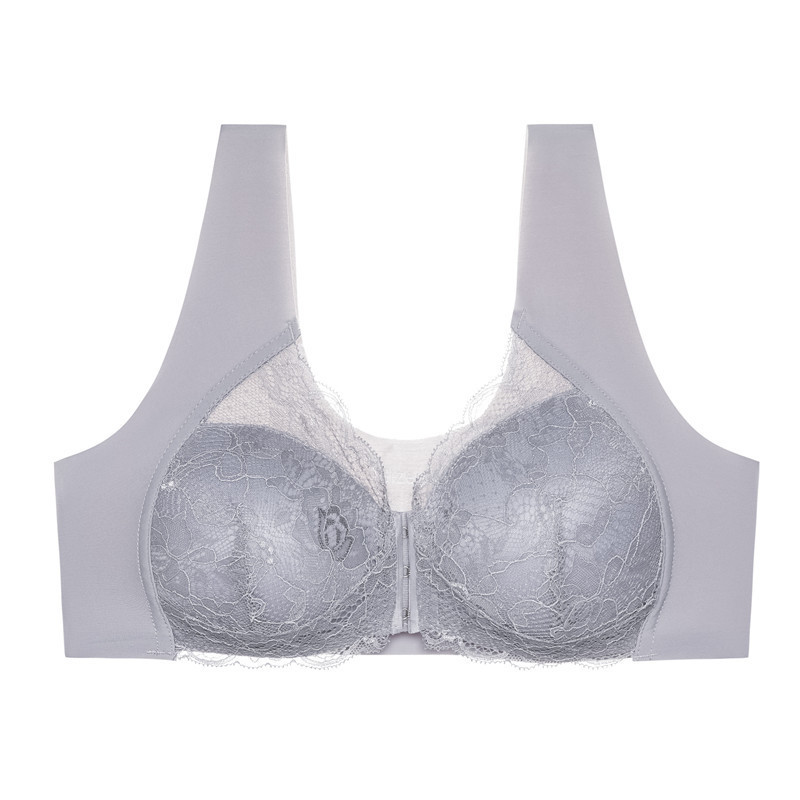 Women’s Front Button Lace Bra Without Steel Ring