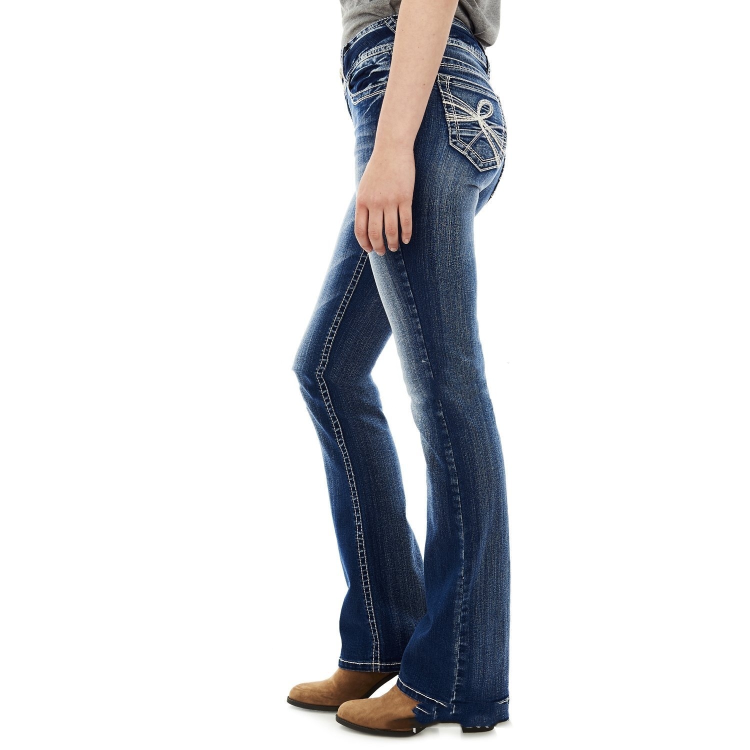 Women’s Slim-fit Washed Embroidered Sweet Curve Jeans