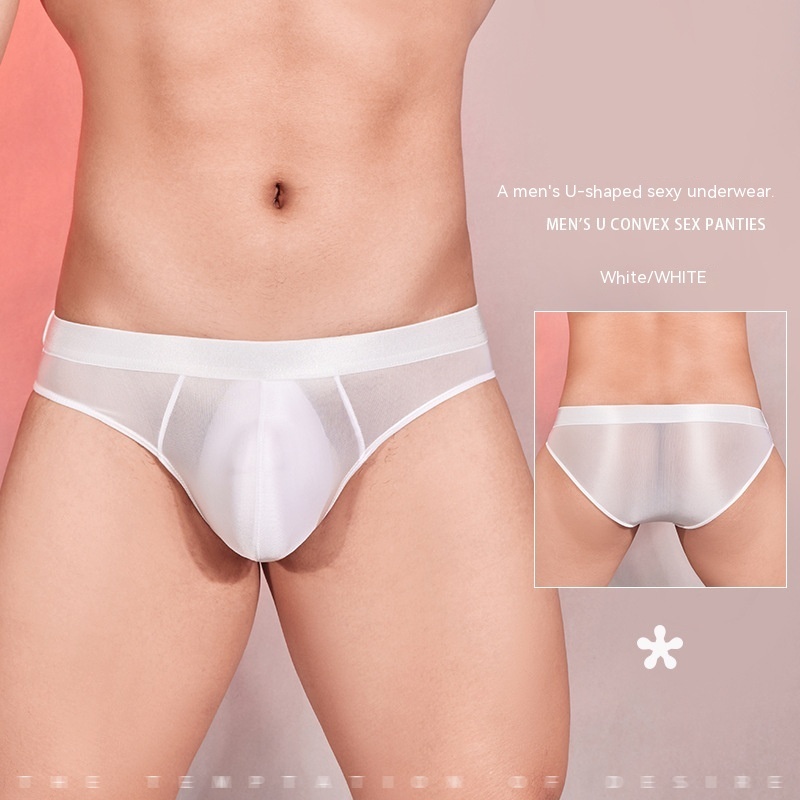 New Fashion Low Waist Fake Mother Thin Transparent Powerful Men’s Underwear