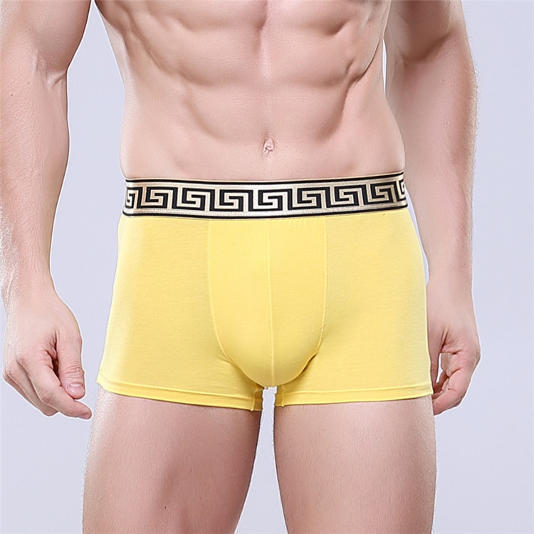 Men’s Cotton Boxer Briefs Casual Solid Color Four Corners