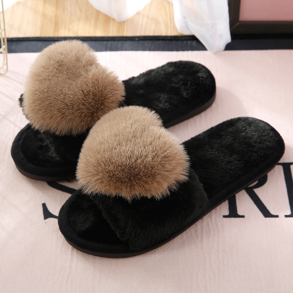 Plush Slippers Women’s Cross Section To Keep Warm