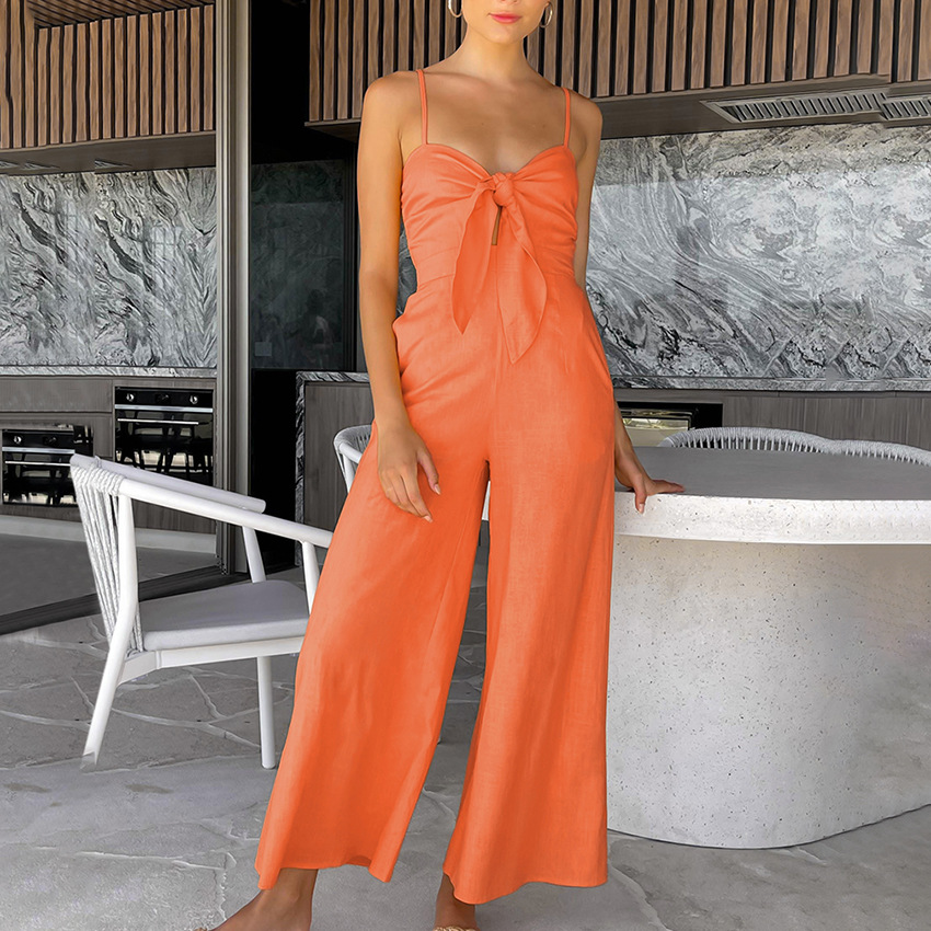 Sling Wide-leg Jumpsuit Women’s Fashion Casual Loose Bodysuit