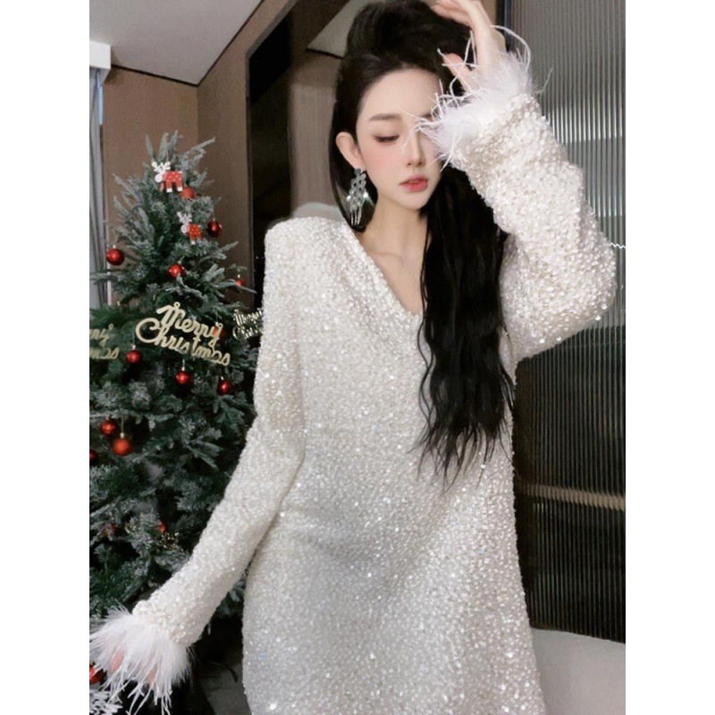 Fashion All-matching Sophisticated Type Dress Female Winter