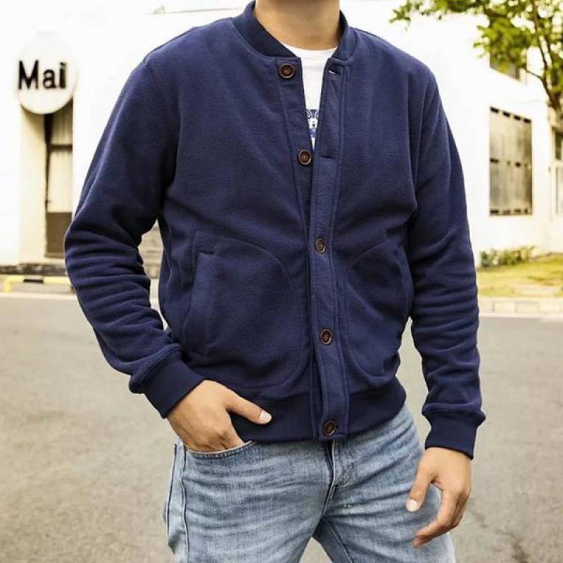 Autumn Winter Retro Double-sided Polar Fleece Jacket Men