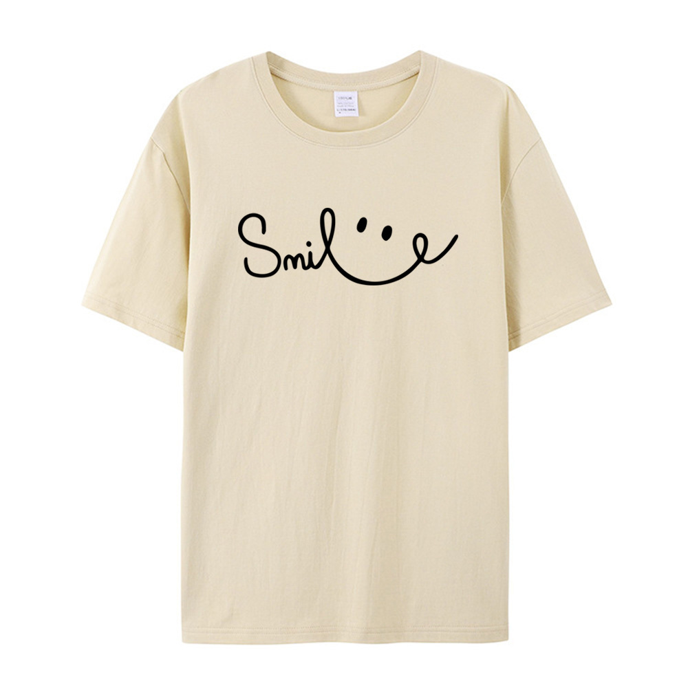 Women’s Smiling Printed Cotton Short Sleeve