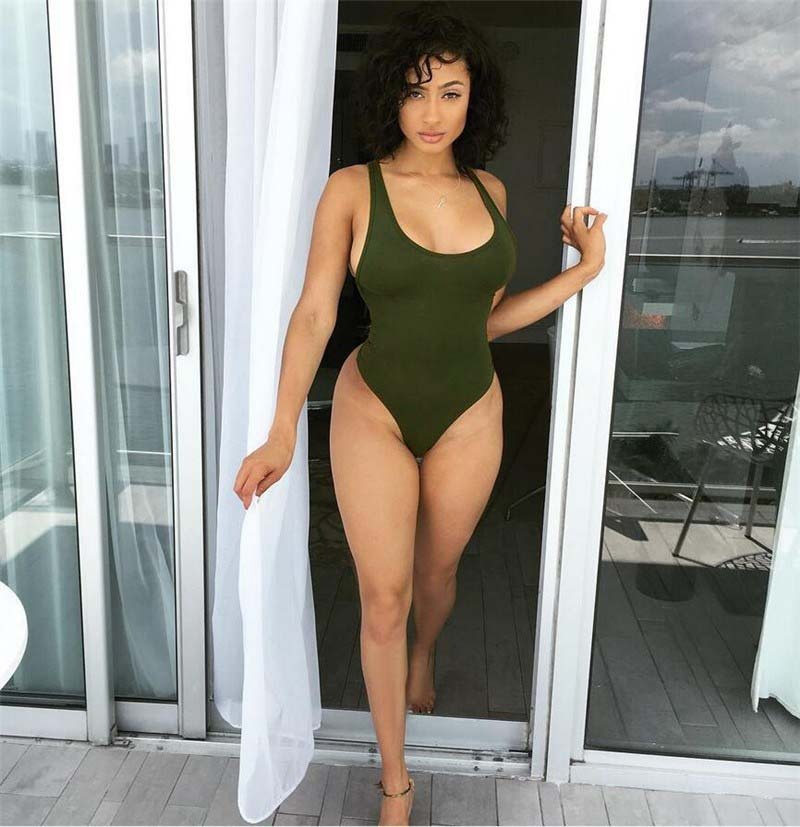 Bikini Beach Vacation Bottoming Jumpsuit Low Cut