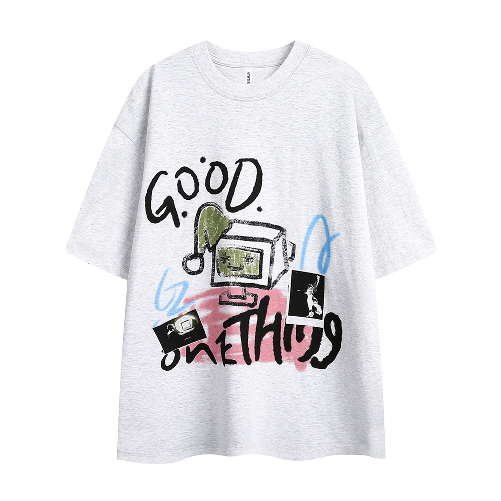 Graffiti Loose Top Summer Men And Women