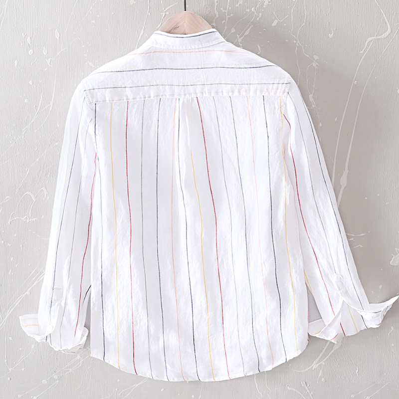 Casual Men’s Striped Long Sleeve Shirt