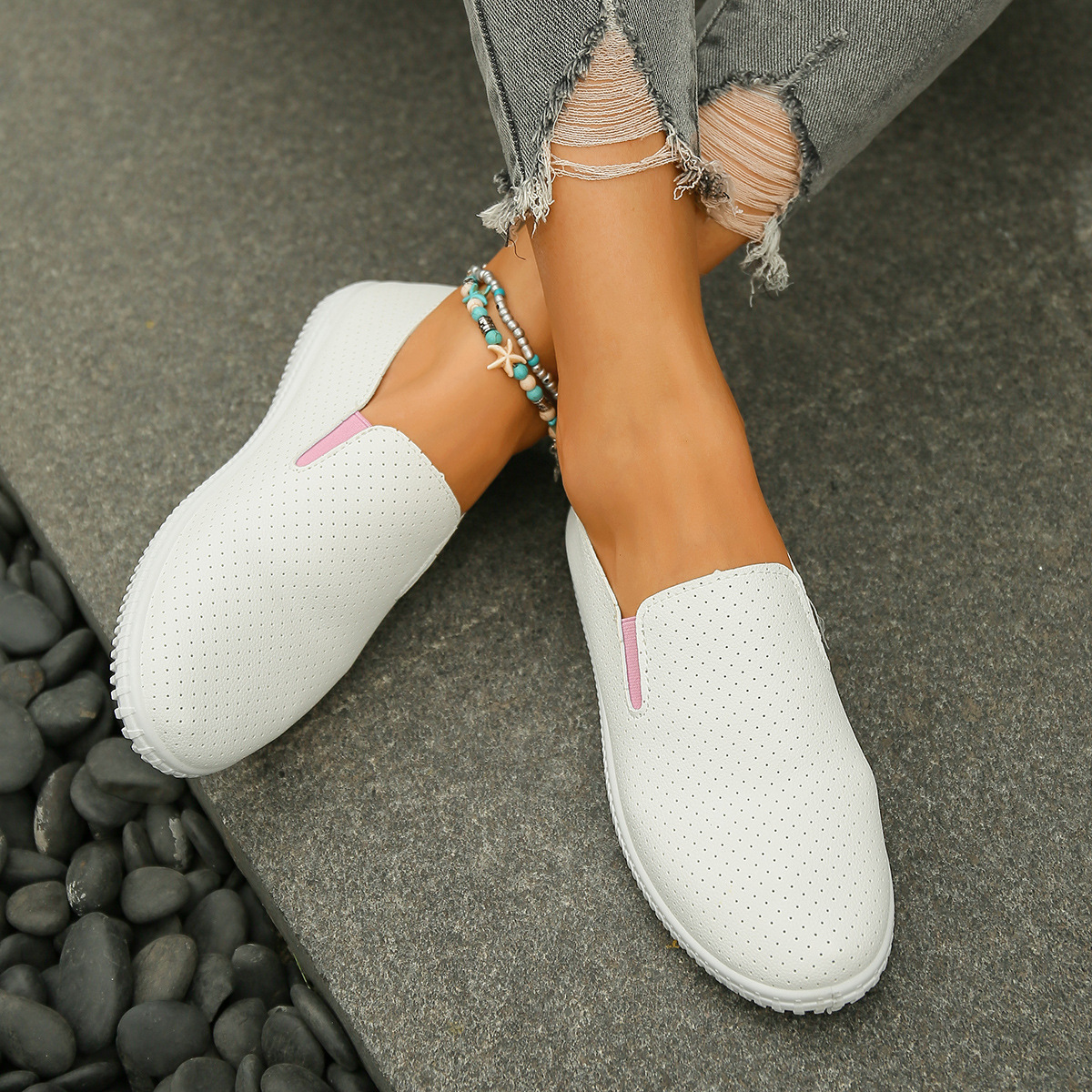 Fashion Hollowed-out Women’s Casual Flat Shoes