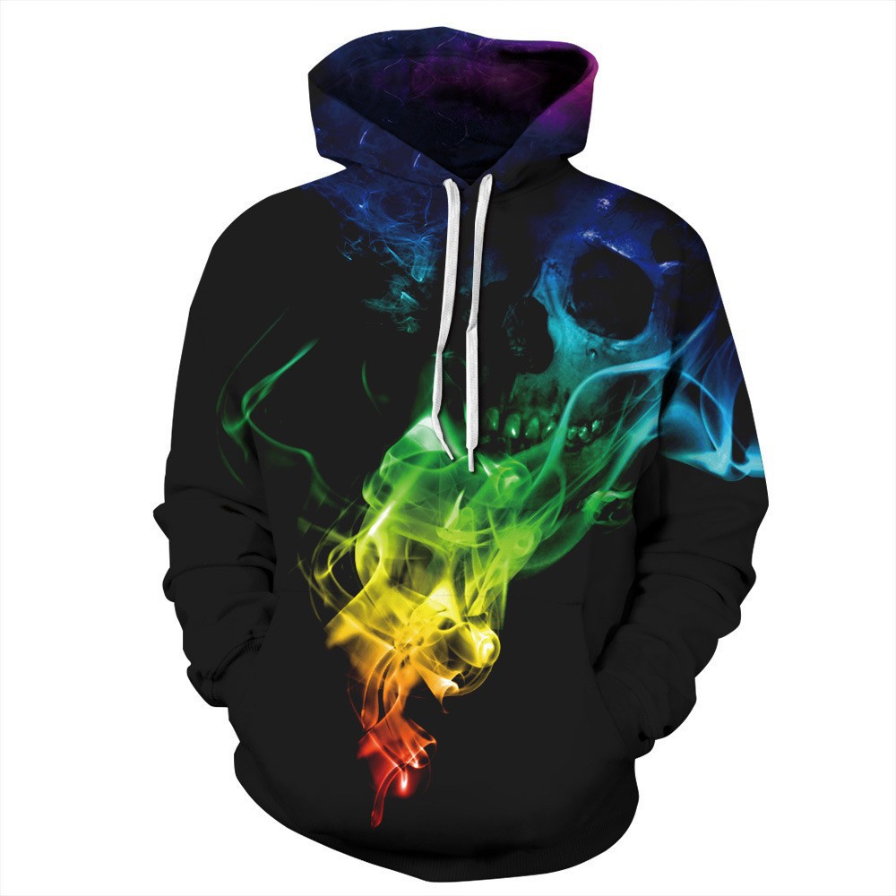 Starry Sky Men’s Color Ink Digital Printed Hoodie