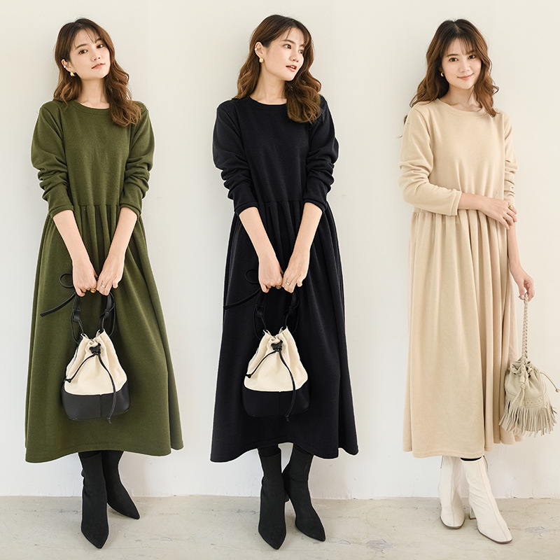 Japanese Loose Pullover Skirt Version A Waist-tight Dress