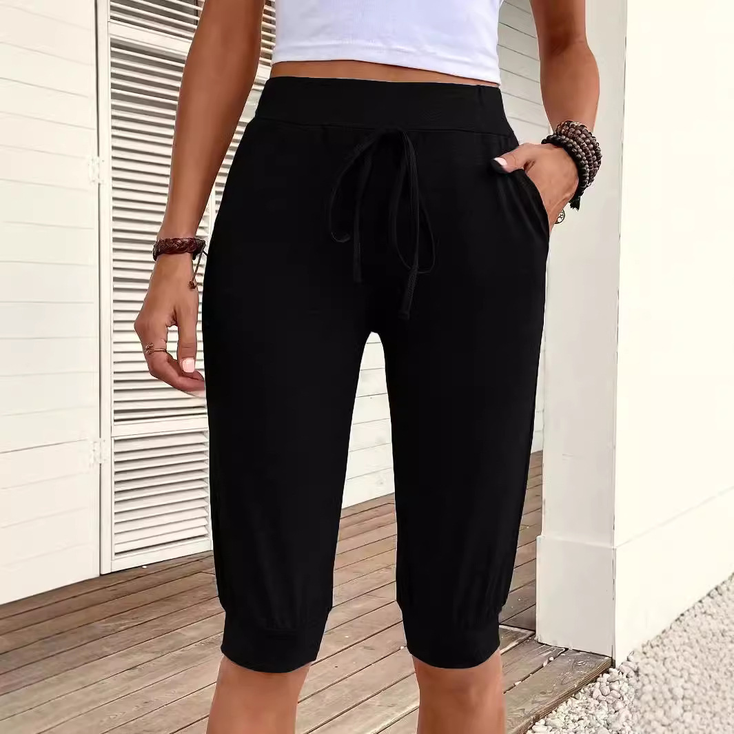 Women’s Yoga Straight Sports Pocket Cropped Pants