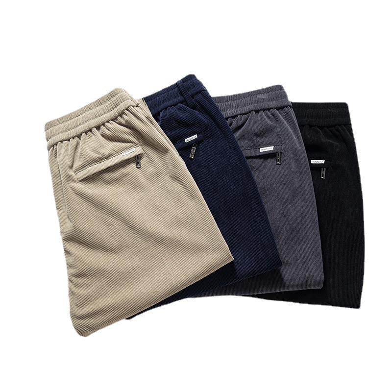 Corduroy Casual Pants Men’s Loose, Comfortable, Soft And Breathable Youth Straight-leg Pants