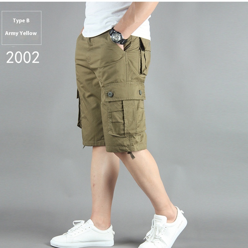 Summer Multi-pocket Workwear Shorts For Men