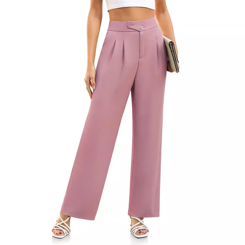 Women’s High Waist Work Business Casual Trousers With Pockets