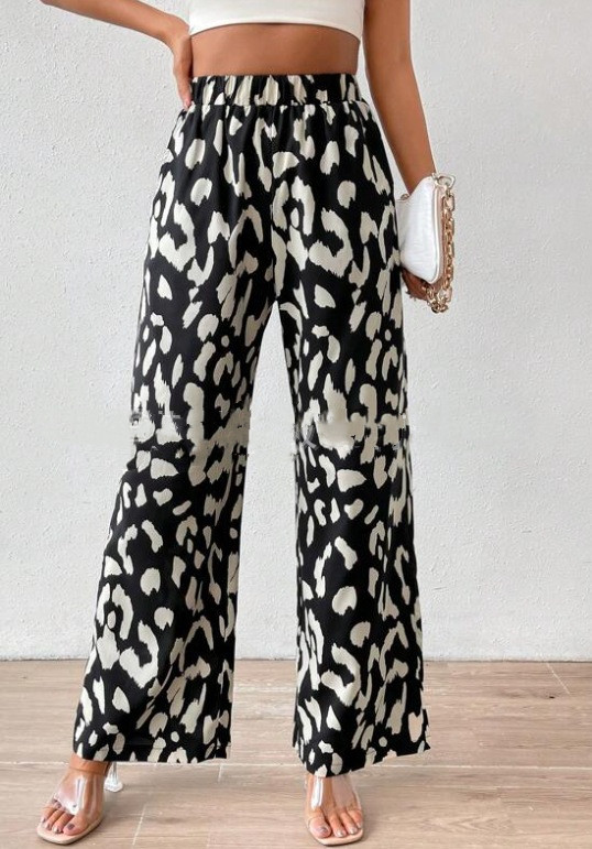 Women’s Leopard Print Trousers With Pockets