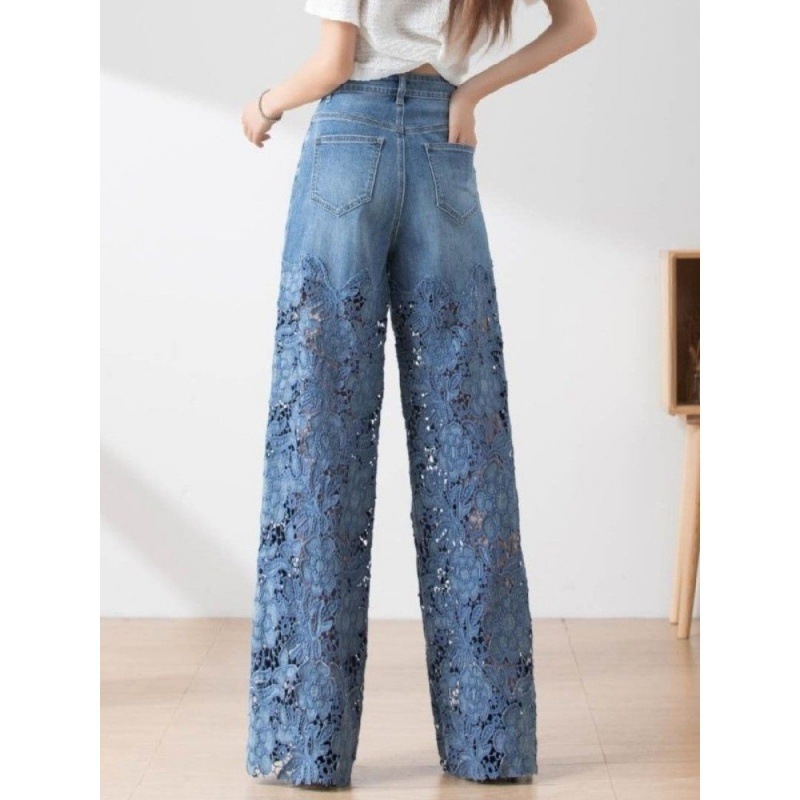 Women’s Stitching High Waist Wide Leg Pants