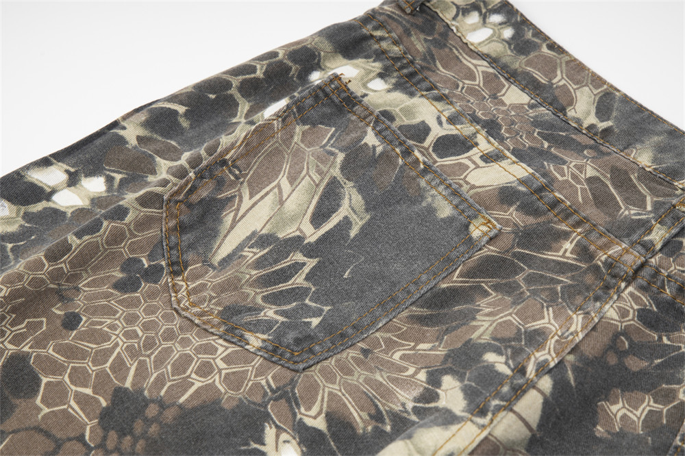 Snake Pattern Camouflage Slacks Men And Women