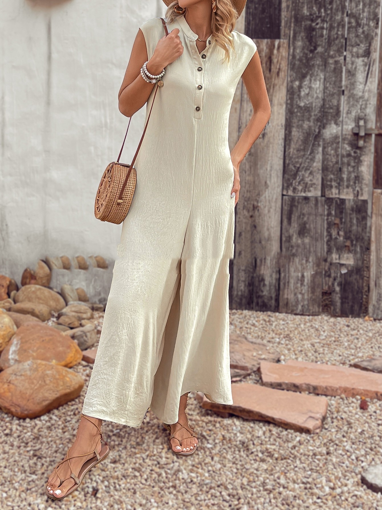 Women’s Versatile Casual Solid Color Jumpsuit