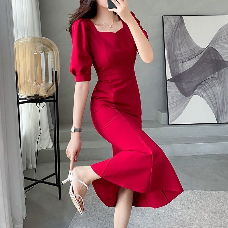 Women’s Fishtail Light Luxury Temperament Slim Fit Slimming Dress